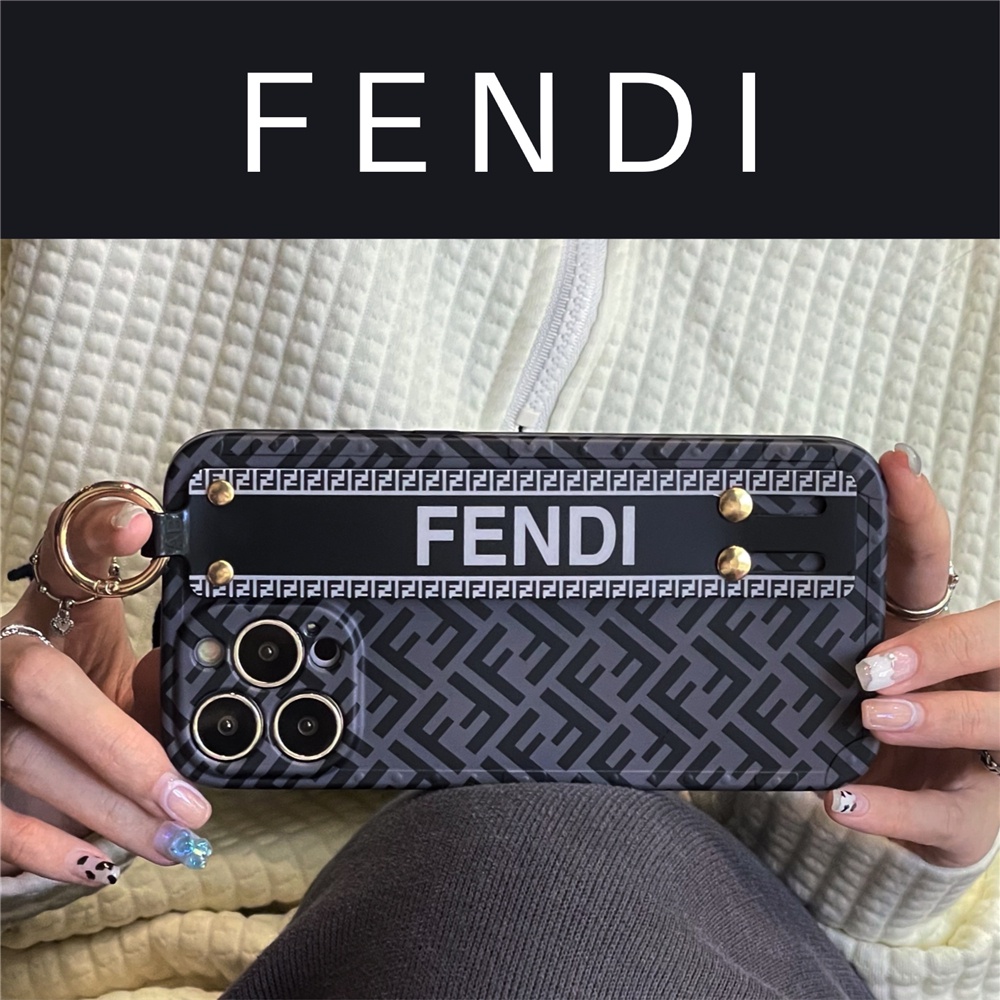 Ốp Điện Thoại In Logo Thời Trang Kèm Dây Đeo Cho IPhone 14 Pro max 14 Plus 13 Pro max 12 11 Pro max x xs max xr