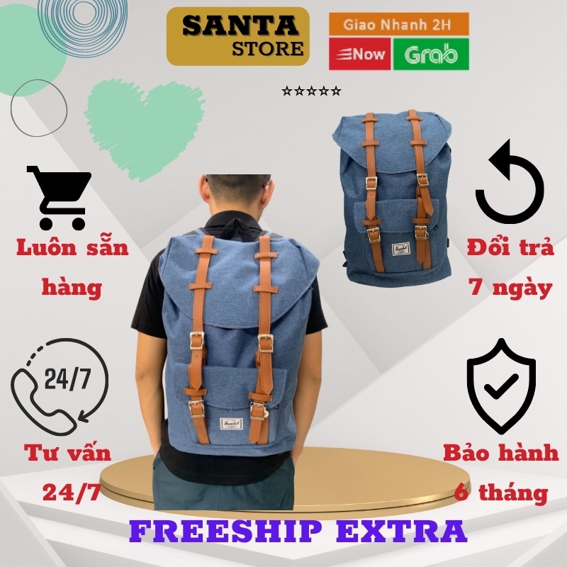 Balo nam nữ đi học thời trang unisex HC17L ba lô cặp ulzzang cao cấp đi làm công sở, du lịch đựng laptop SANTA STORE