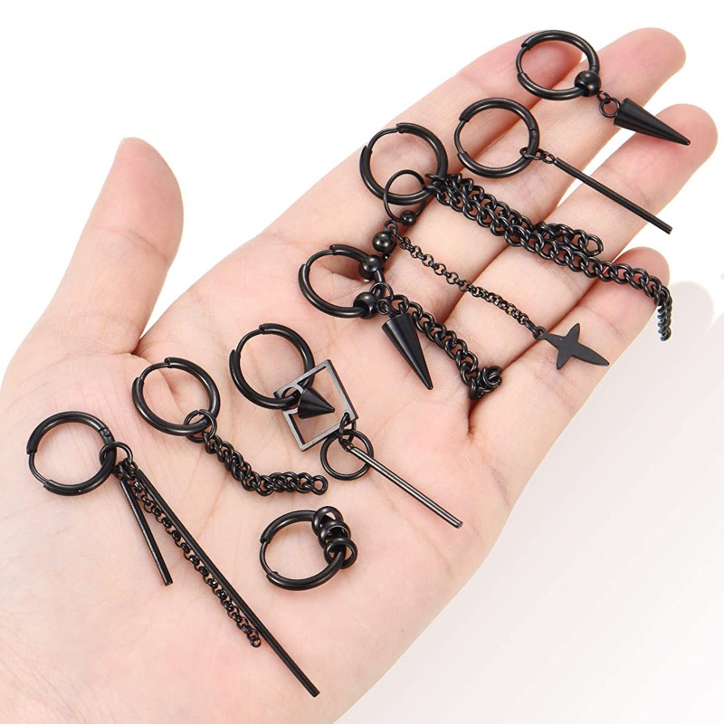 Set 20 Cặp Bông Tai Dáng Dài Thời Trang Cá Tính Cho Nam