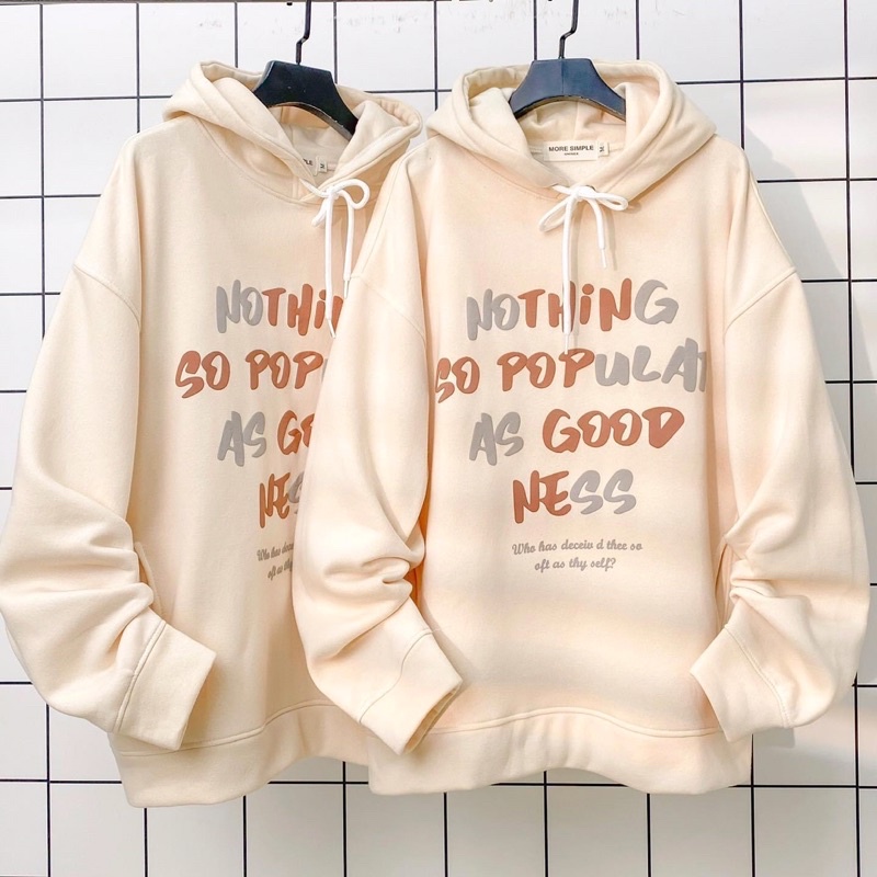Hoodie POPU Form Rộng Oversize Unisex Vải Nỉ Bông - Yowol SG