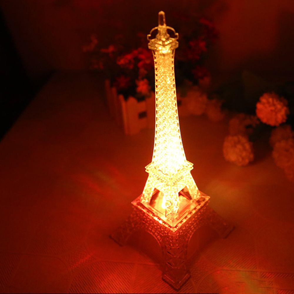 YIYU Đèn Ngủ Hình Tháp Eiffel Bằng Acrylic Nhiều Màu Thân Thiện Với Môi Trường