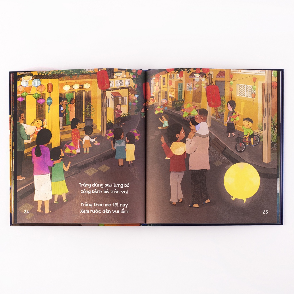 Set Đủng Đỉnh Trăng Đi - Sách thơ kết hợp âm nhạc kèm sticker, bookmark cho bé 0-3 4-6 tuổi