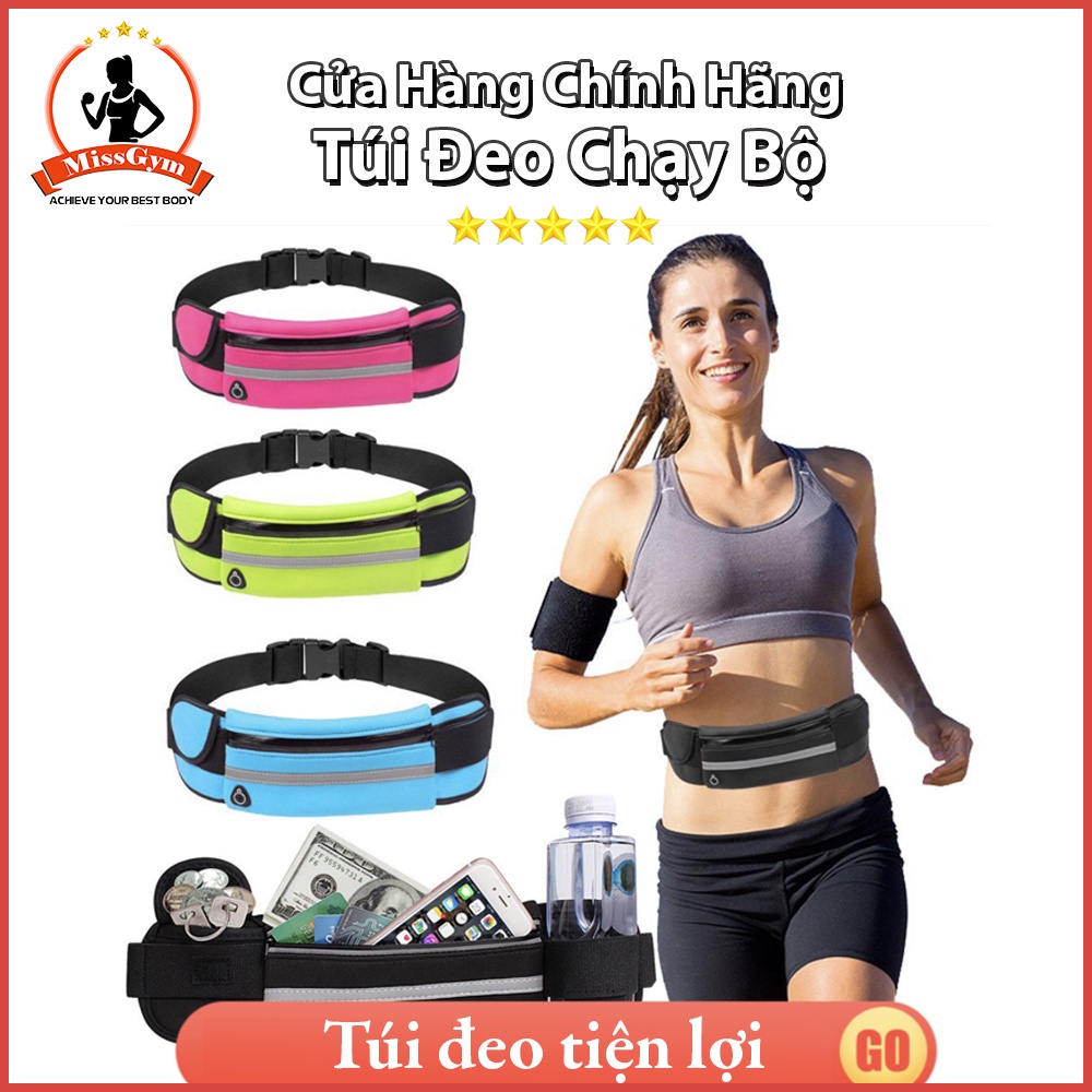 Túi đeo chạy bộ, tập Gym chống nước đa năng MissGym, đai chạy bộ đựng điện thoại tiện lợi thông minh