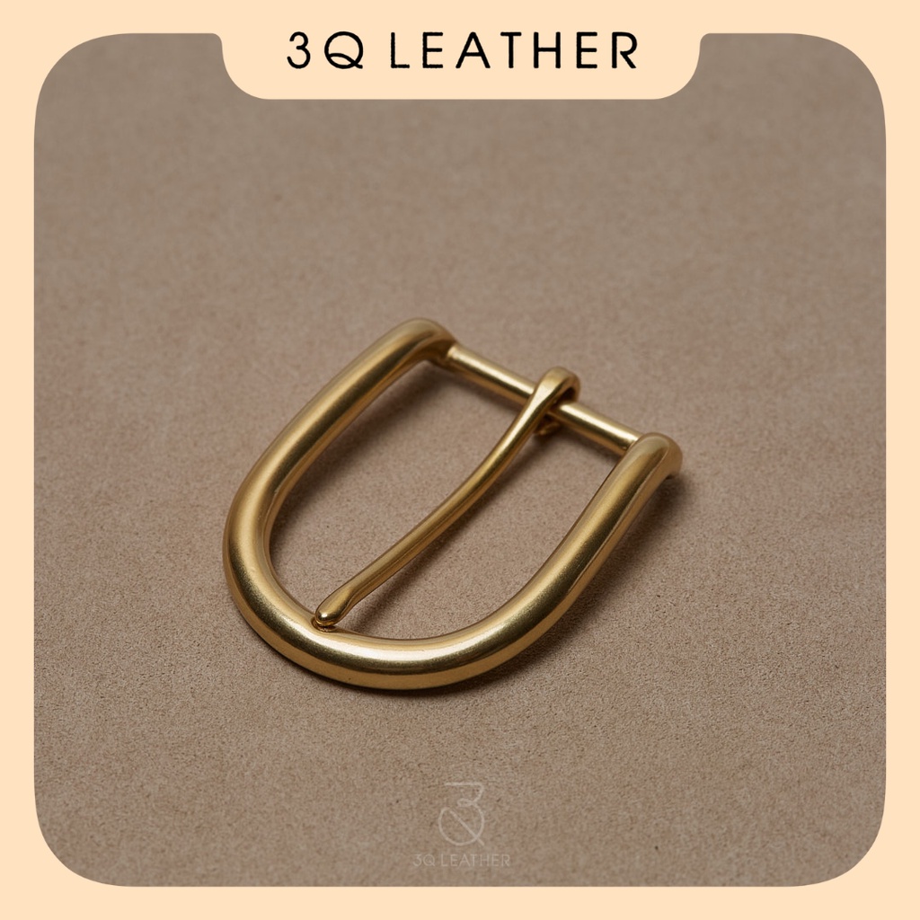 Mặt dây lưng Nam Nữ màu Vàng, mã MDL070, size 38mm, chất liệu đồng nguyên chất, mặt thắt lưng nam