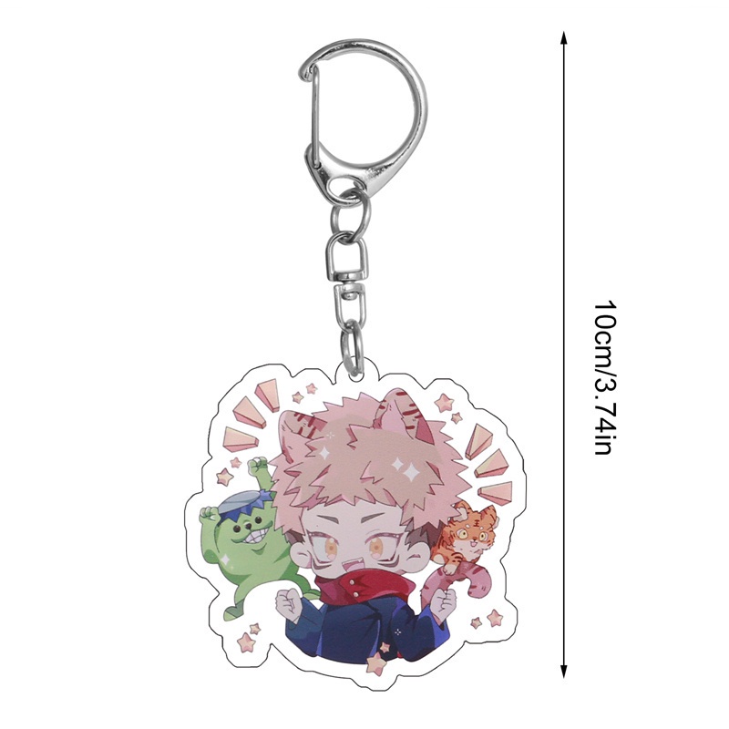 Móc Khóa Acrylic Hình Jujutsu Kaisen Satoru Gojou Itadori Yuuji Fushigura Megumi Nobara Kugisaki