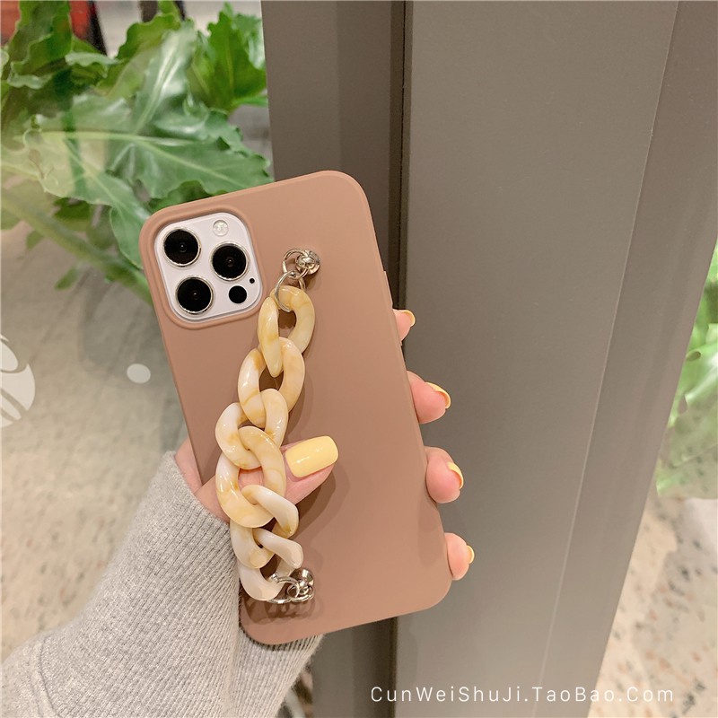 Samsung S8 S8PLUS S9 S9PLUS S10 S10PLUS S7edge S21Ultra S21+ A12 A42 5G A6 A8 2018 A6Plus A6+ Brown marble Bracelet mobile phone case Personalized creative mobile phone protective cover Japanese and Korean style silicone mobile phone anti falling shell