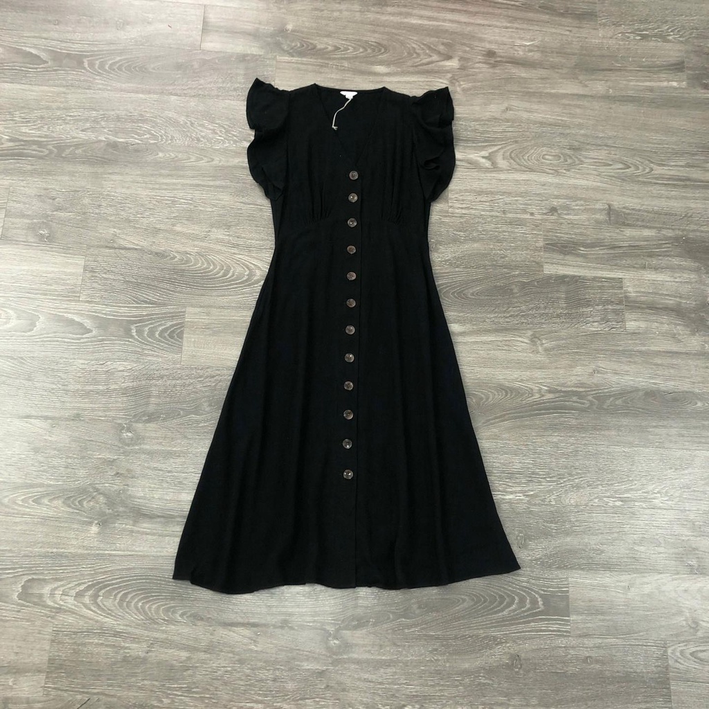 Đầm linen Xuất Anh Sonder Studio nút bèo KAMI