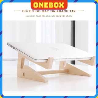 Giá Đỡ Laptop gấp gọn bằng Gỗ 2 tầng tản nhiệt cho Macbook an toàn hiệu quả