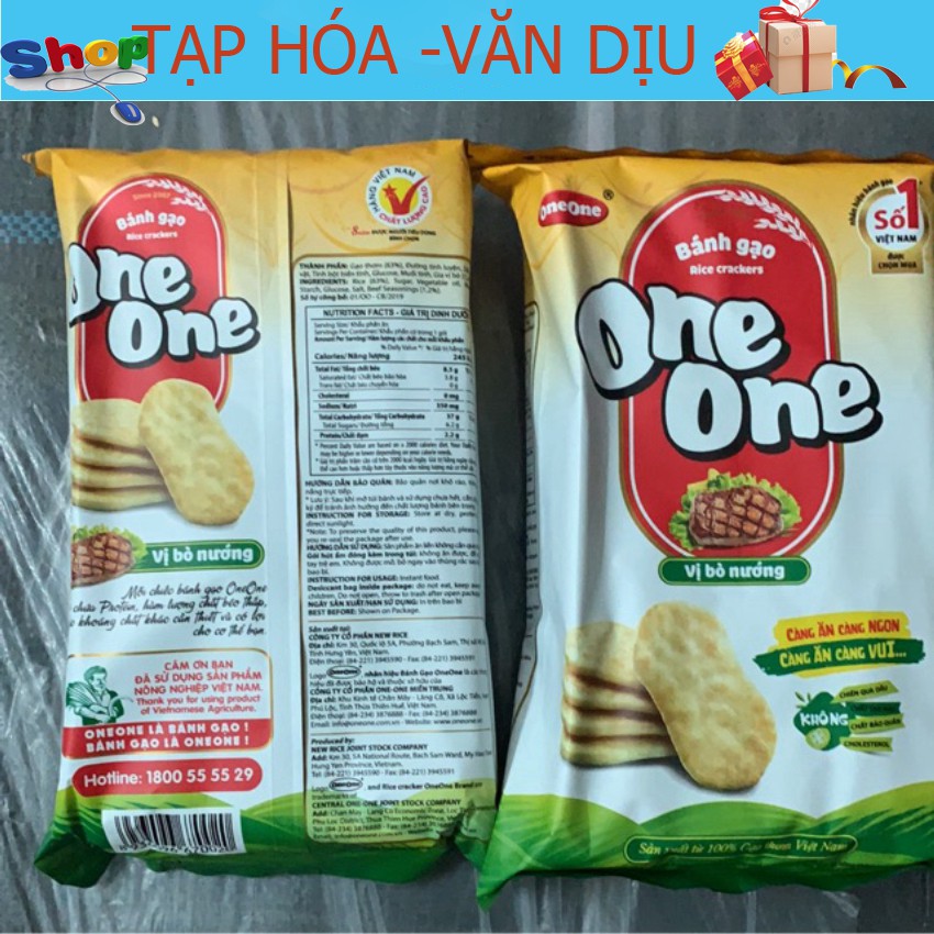 Bánh gạo One One vị bò nướng  ✅còn hàng ✅ tạp hóa Văn Dịu