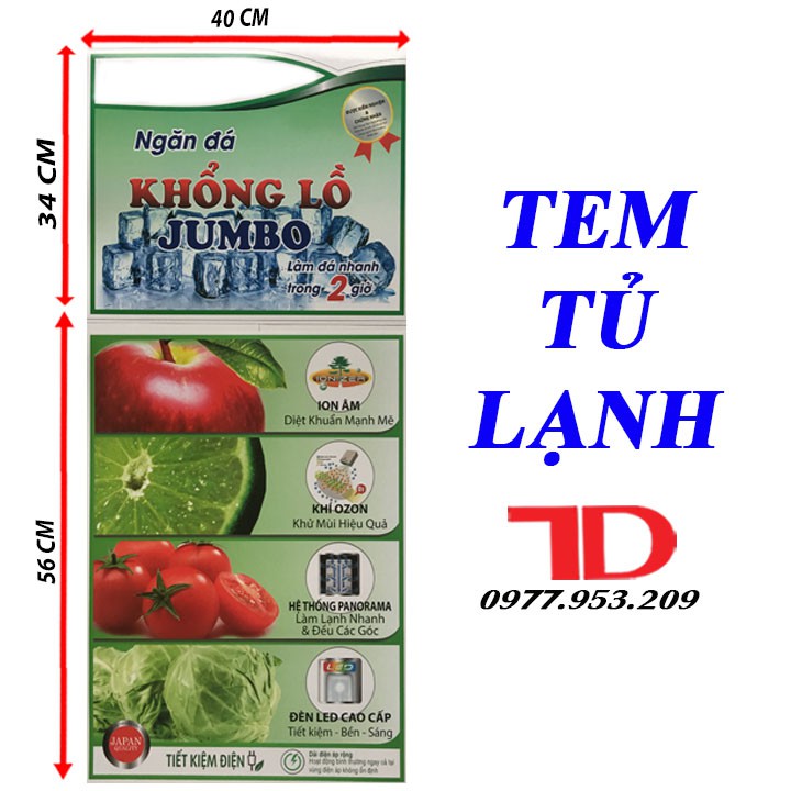 Miếng dán tủ lạnh, tem trang trí tủ lạnh mẫu 4