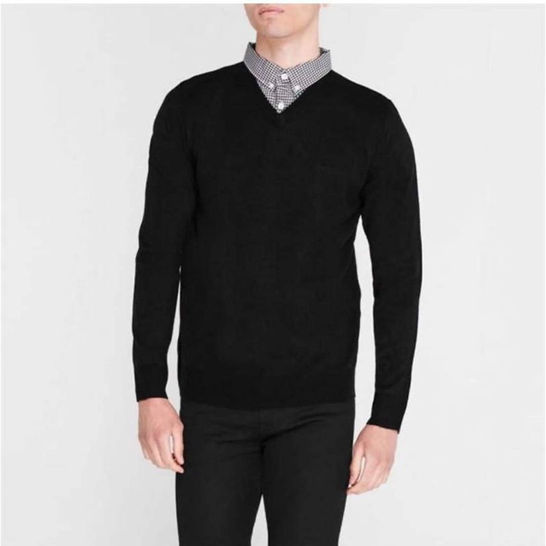 Áo len cổ sơ mi Pierre Cardin