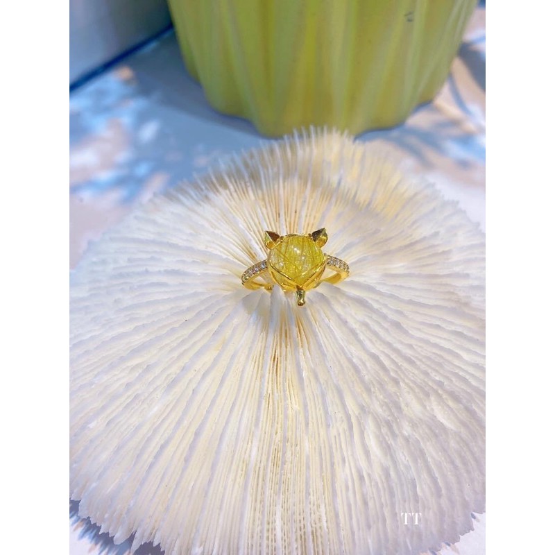 Nhẫn hồ ly baby mẫu mới bọc vàng 10kara