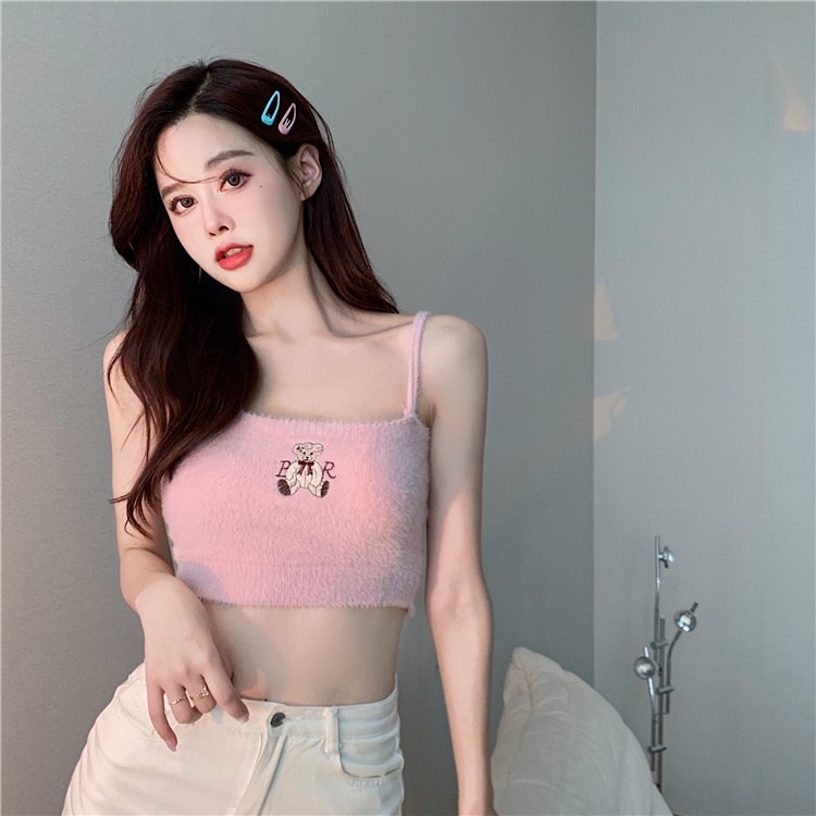 Cocory vn Áo Hai Dây Dáng Ôm Phối Ren Quyến Rũ Cho Nữ