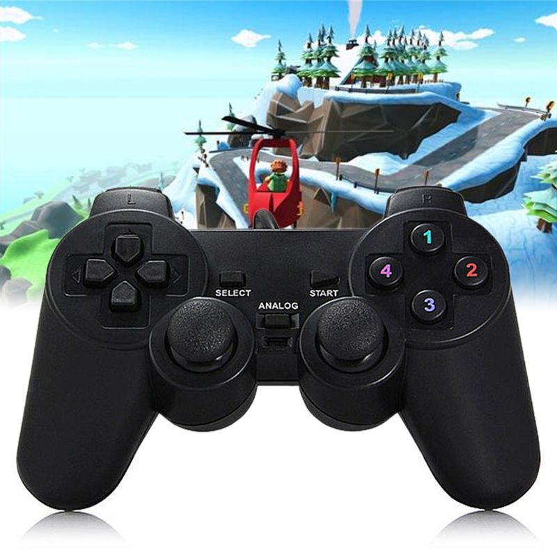 Tay cầm chơi game có dây cổng cắm USB chế độ rung dành cho PC/ máy tính xách tay Win7 / 8 / 10 / Xp / Vista