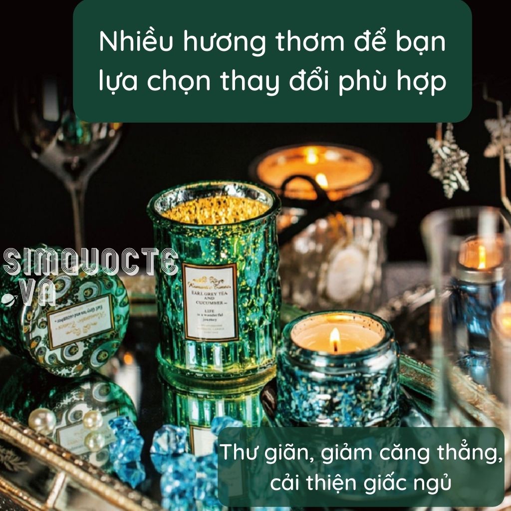 [Đốt 30h] Nến thơm tinh dầu thiên nhiên 3 tầng hương Romantic Times