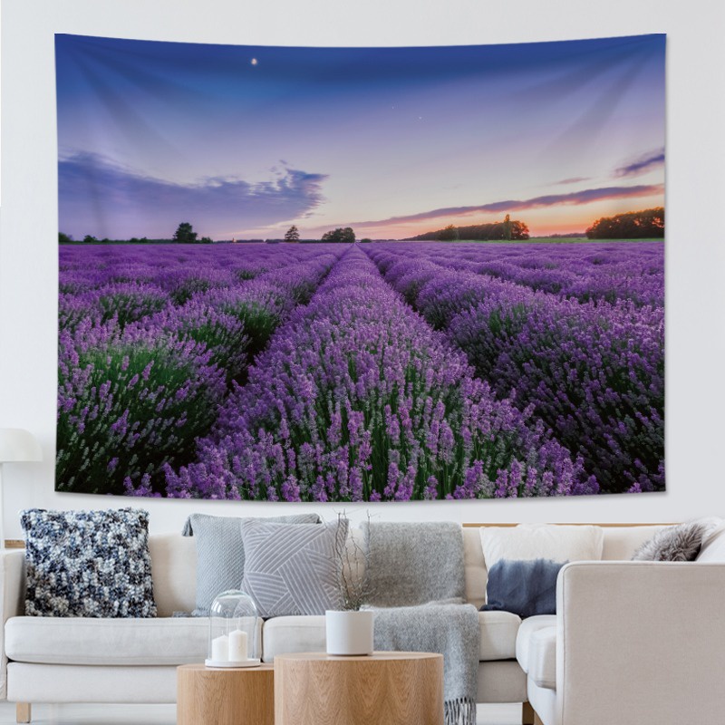 Vải treo tường Decor Bộ sưu tập TRANH PHONG CẢNH - HOA LAVENDER mẫu hot nhất