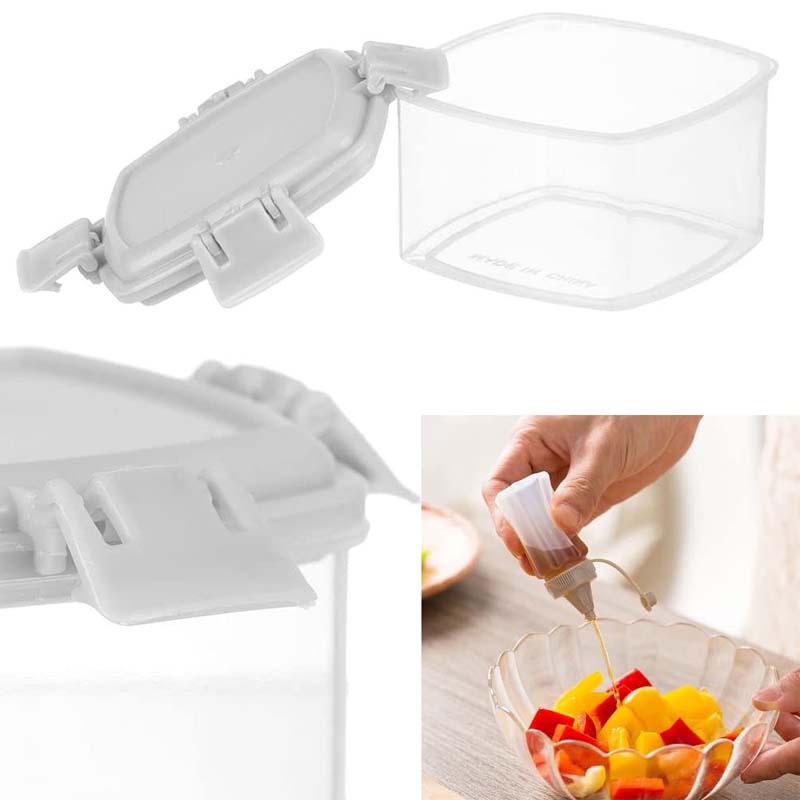 Bộ 4 Hũ Đựng Gia Vị Mini Bằng Nhựa Dạng Bóp Dễ Thương Dùng Khi Đi Dã Ngoại