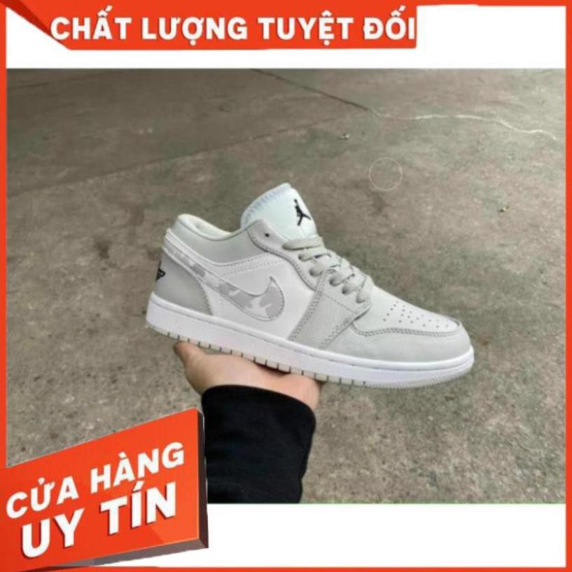 Giày thể thao Air Jordan 1 Low White Camo cổ thấp ảnh thật 100%