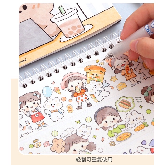 Sổ chiết washi tape size A5, B5, A4 dùng để lưu trữ stickers / washi tape tiện lợi