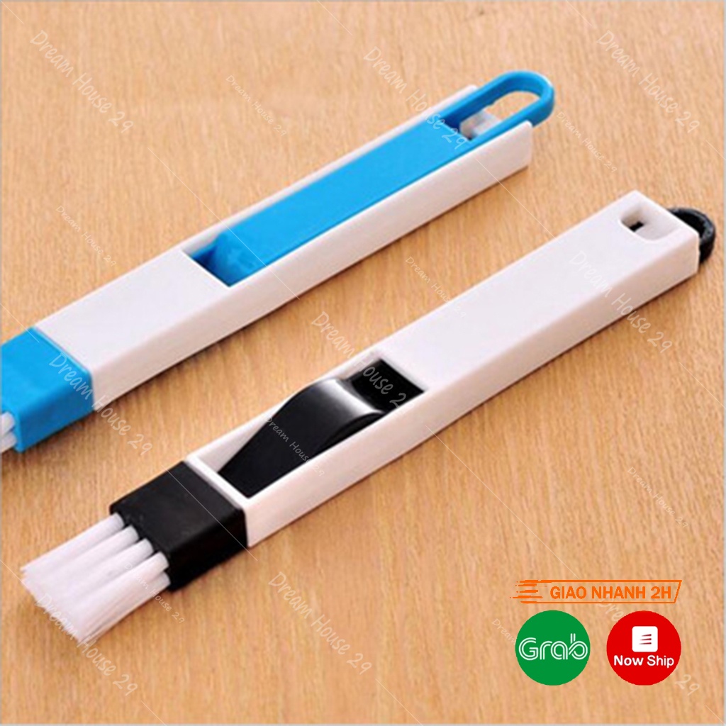 Chổi quét bàn phím máy tính, dọn dẹp khe cửa kèm hót rác kích thước 17cm x 2cm