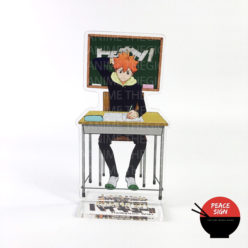 Standee Haikyuu!! ver BÀN HỌC mô hình Vua bóng chuyền tượng anime mica chibi trang trí trưng bày