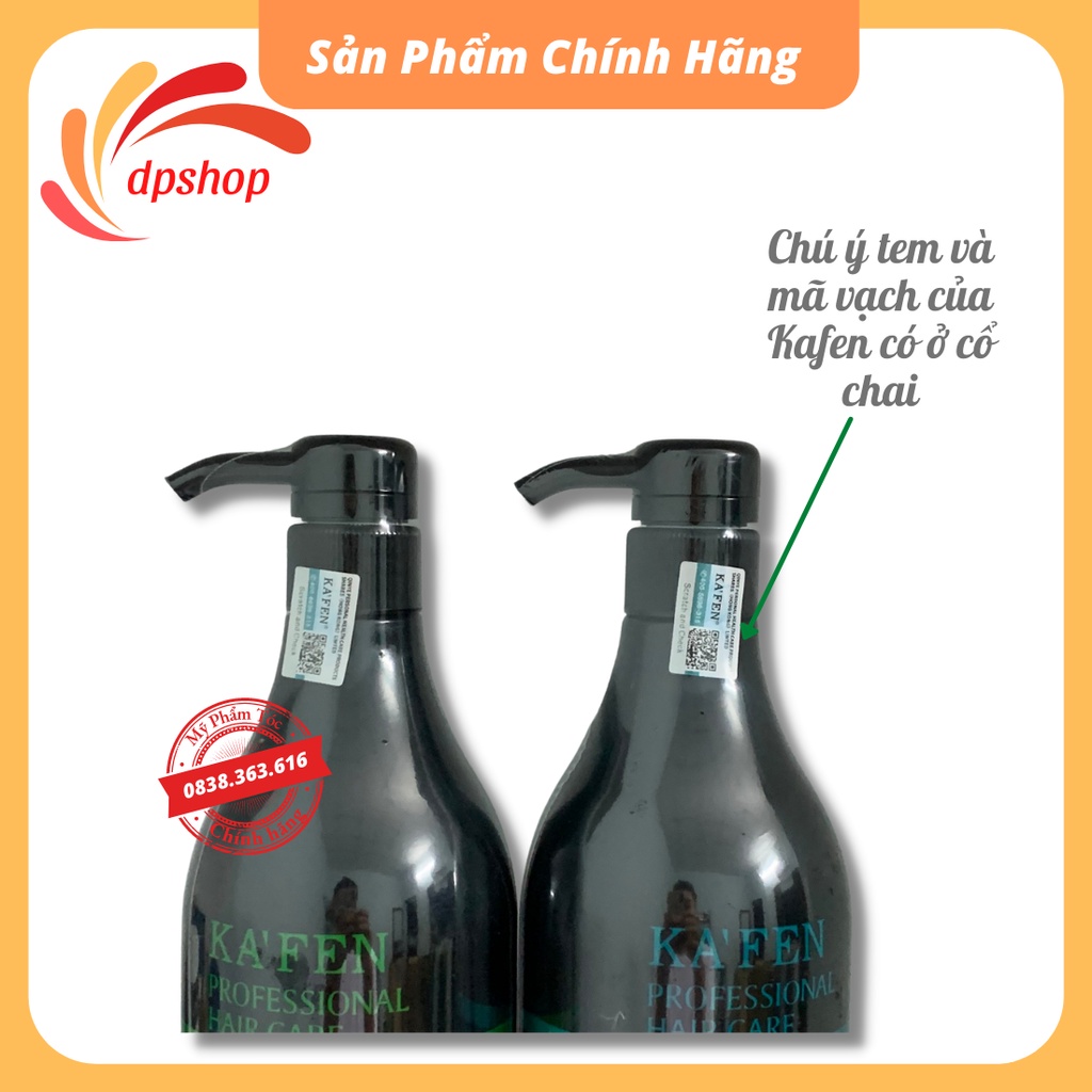 Cặp dầu gội KAFEN 800ml hoàn hình xanh phục hồi tóc khô xơ hư tổn chính hãng
