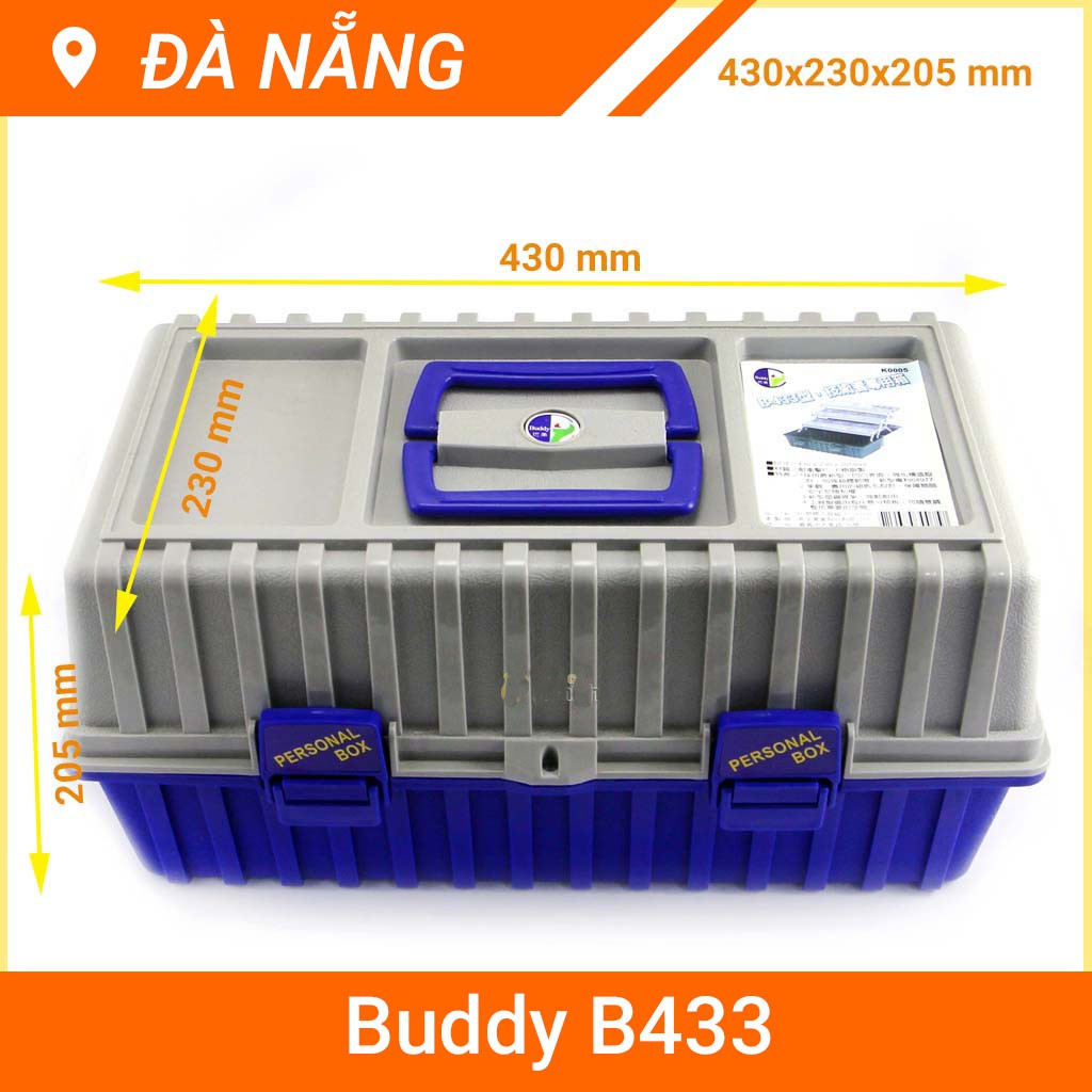Hộp đồ nghề 3 tầng nhiều ngăn cỡ lớn Buddy B-433
