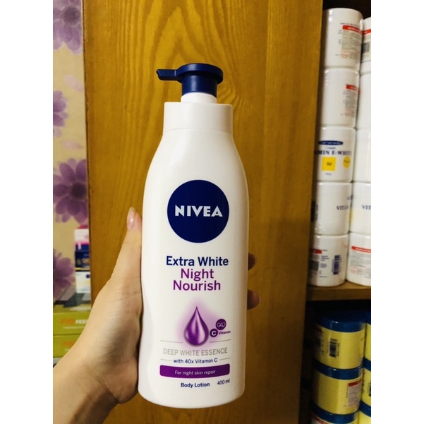 [DATE MỚI] Sữa dưỡng thể giúp săn da, dưỡng trắng Nivea ban đêm (400ml)
