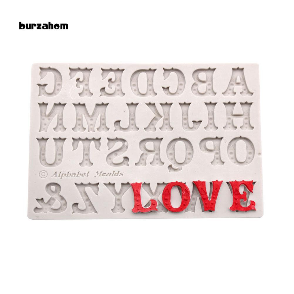 Khuôn silicon làm bánh đa năng tiện dụng với họa tiết chữ cái