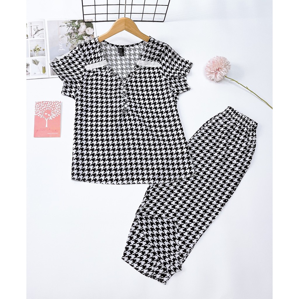 Bộ cổ bèo 6 nút, quần 7 tấc chất tole lanh vnxk cực xinh
