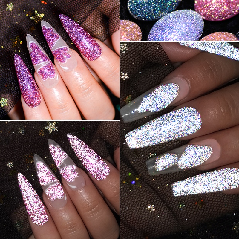 Sơn Móng Tay MTSSII Kim Sa Phản Quang Lấp Lánh Bán Vĩnh Viễn 7ml