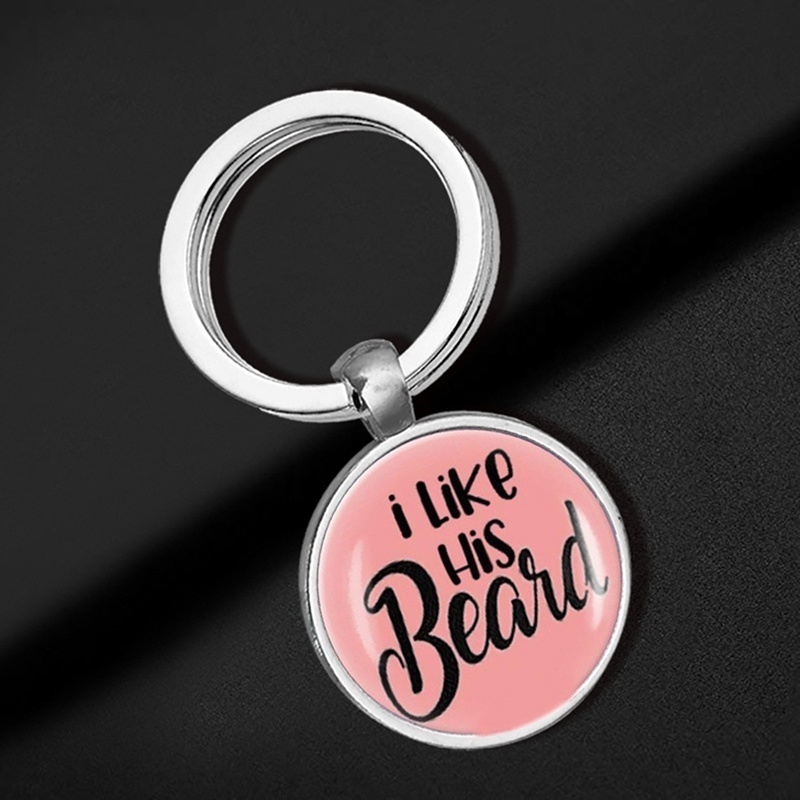 I Like His Beard I Like Her Butt Keychain Set Gifts for Couple Matching Couple Funny Keychain