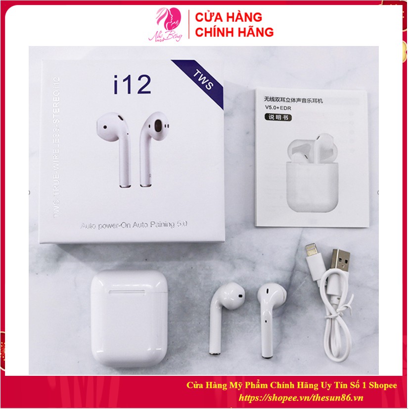 Tai nghe Bluetooth i12 TWS 5.0 không dây