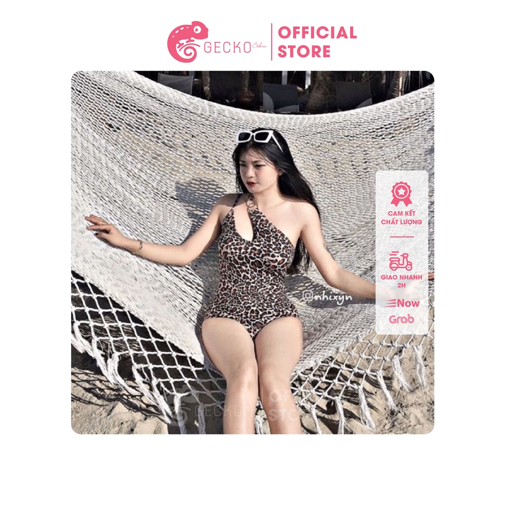 Bikini Đồ Bơi 1 Mảnh Liền Da Beo Khoen Xẻ Ngực GK0123 (Nhiều Màu, Ảnh Thật)