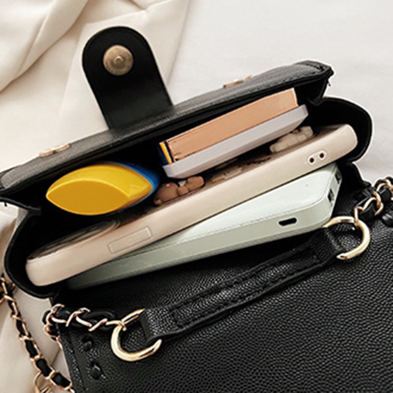 Túi Đeo Vai Dây Xích Phối Hạt Hình Thoi Thời Trang Cho Nữ