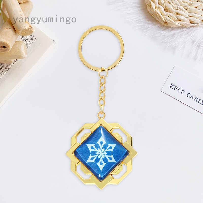 Móc khóa hình nhân vật anime Genshin Impact phát sáng độc đáo