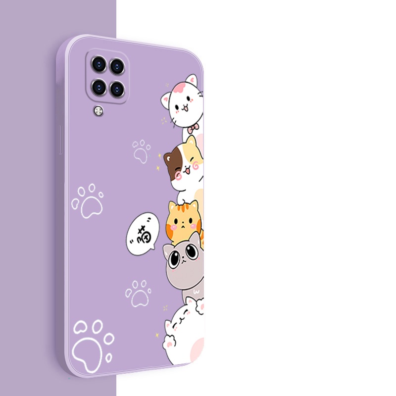 Ốp lưng samsung a12 samsung a22 4g Ốp Điện Thoại Silicon Mềm Mịn Bảo Vệ Cho samsung a12 samsung a22 4g DZMM01 viền vuông cute