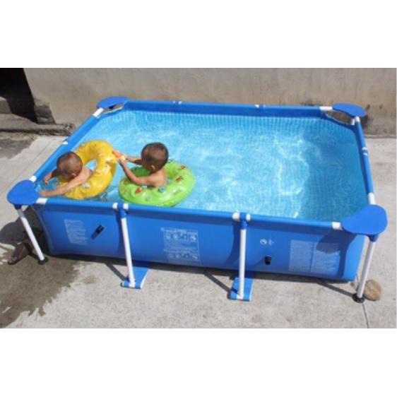 Bể Bơi Khung Kim Loại 2.21m x 1.50m x 43cm Chính Hãng Bestway 56401 QUÀ 2 PHAO TRÒN