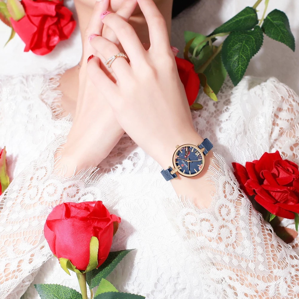 Đồng Hồ Đeo Tay Bằng Thép Không Gỉ Siêu Mỏng Chống Thấm Nước Thời Trang Sang Trọng Cho Nữ