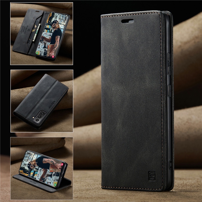 Vỏ nóng! Ốp Điện Thoại Da Nắp Gập Kiểu Ví Cổ Điển Cho Samsung S22 S21 S20 Ultra S10 Plus S21 FE S20 FE