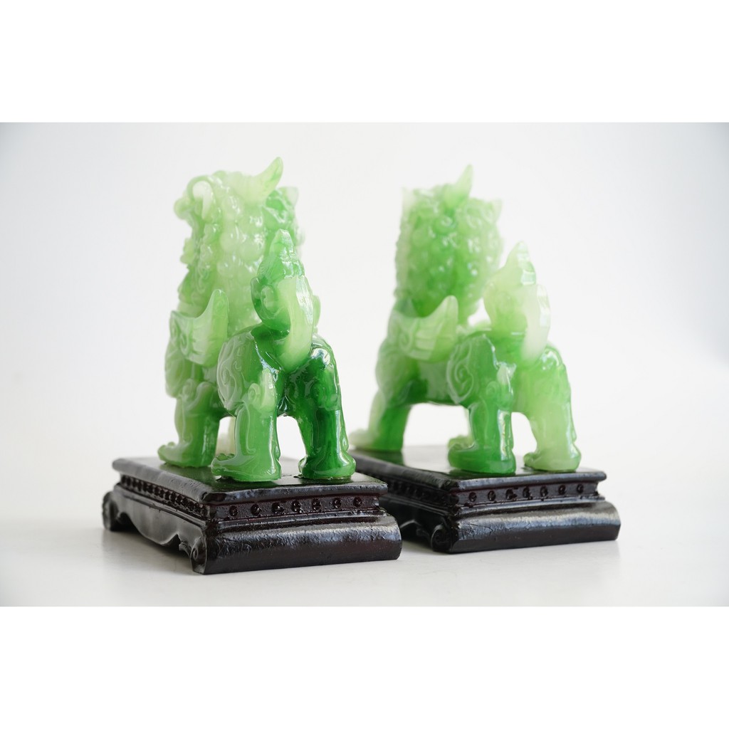 Cặp tượng Tỳ Hưu đá xanh phong thủy may mắn - Cao 15cm | BigBuy360 - bigbuy360.vn