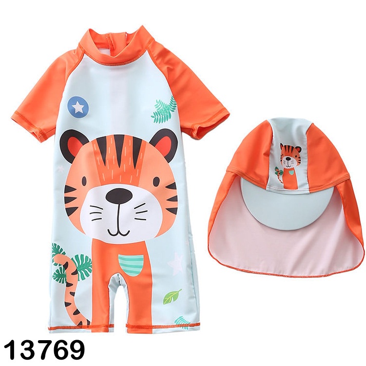 Bộ bơi liền và rời Bigbaby hoạt tiết hoạt hình, khủng long, cá mập siêu cưng cho bé trai 8-18KG 1-4 tuổi