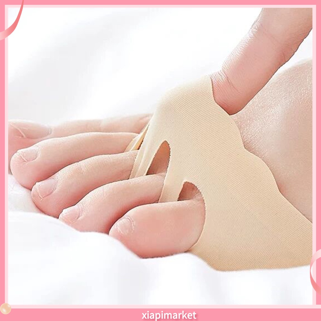 1 Đôi Vớ Nửa Ngón Chân Chống Vi Khuẩn Thoáng Khí Màu Đen Và Khaki