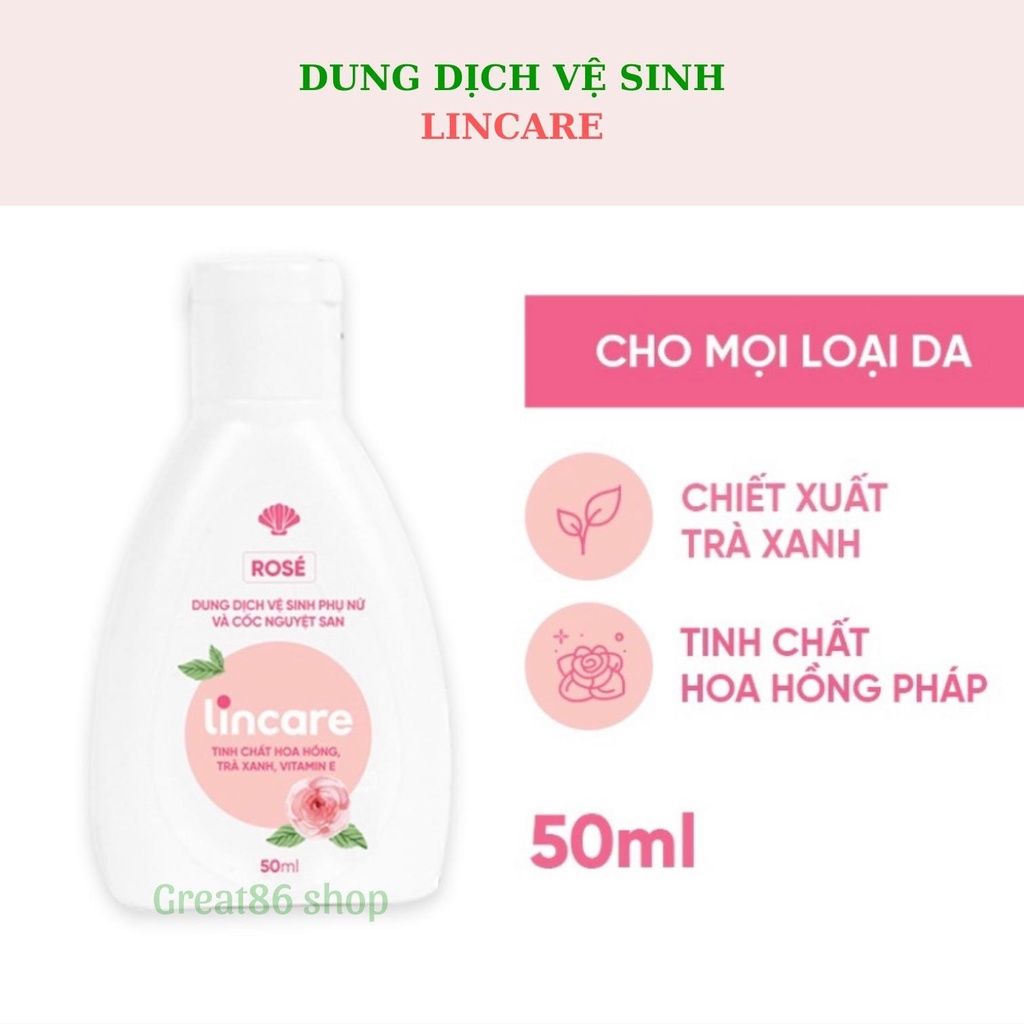 Dung dich vệ sinh phụ nữ great86 dung dịch vệ sinh cốc nguyệt san Lincare 50ml chiết xuất từ thiên nhiên