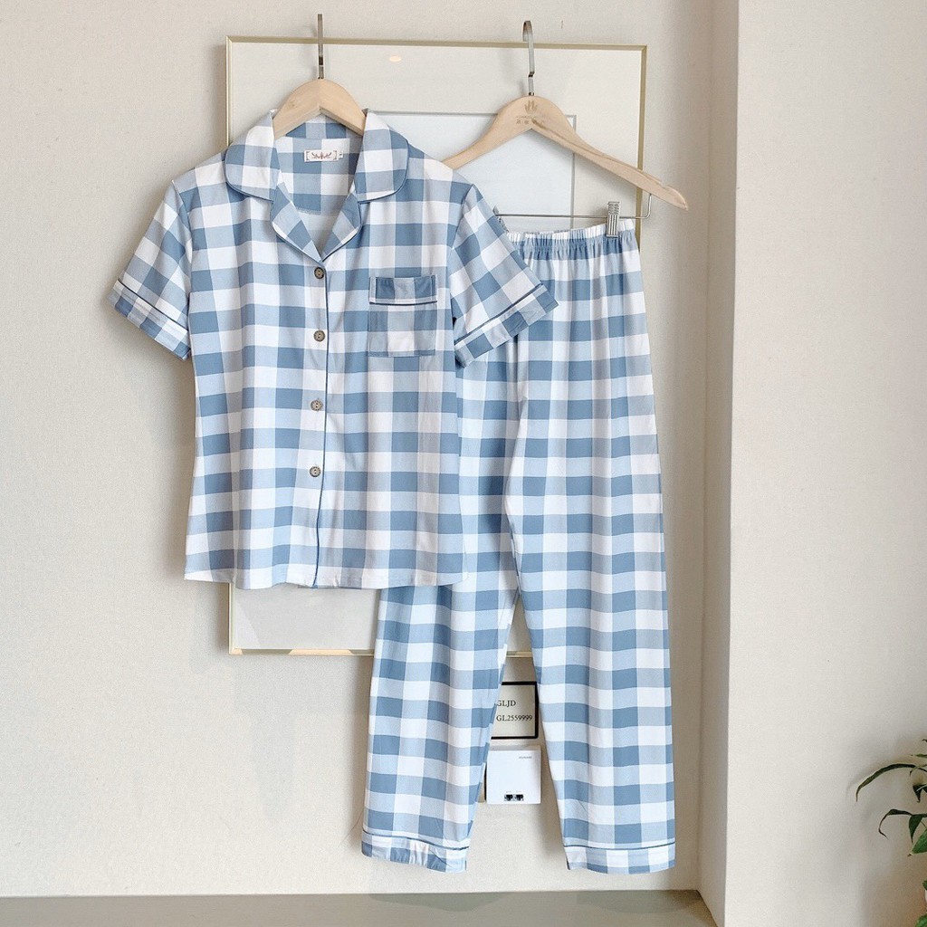 [Ảnh thật] Đồ ngủ pyjamas đồ bộ dài vải thun cao cấp đảm bảo như hình Labeony