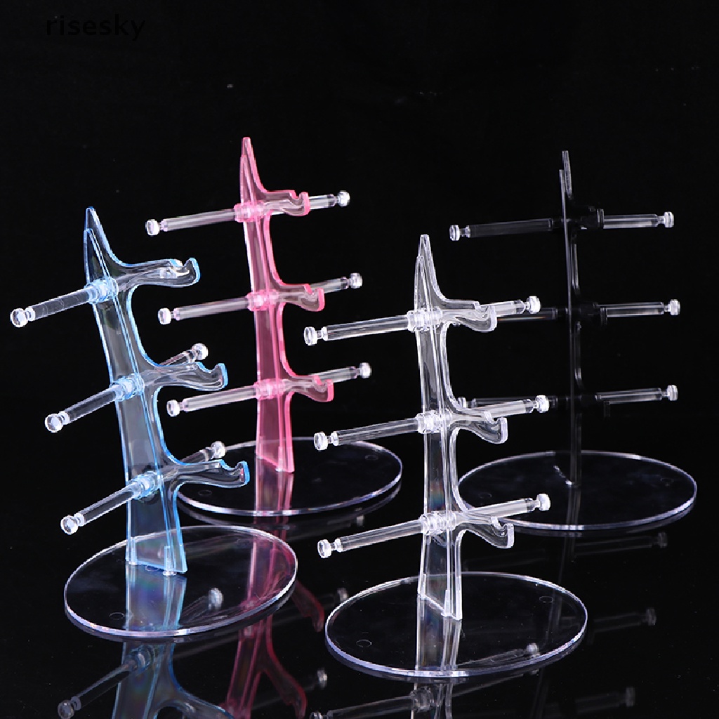Set 3 Cặp Giá Đỡ Mắt Kính Bằng Acrylic Trong Suốt Tiện Dụng ♨Trên đó