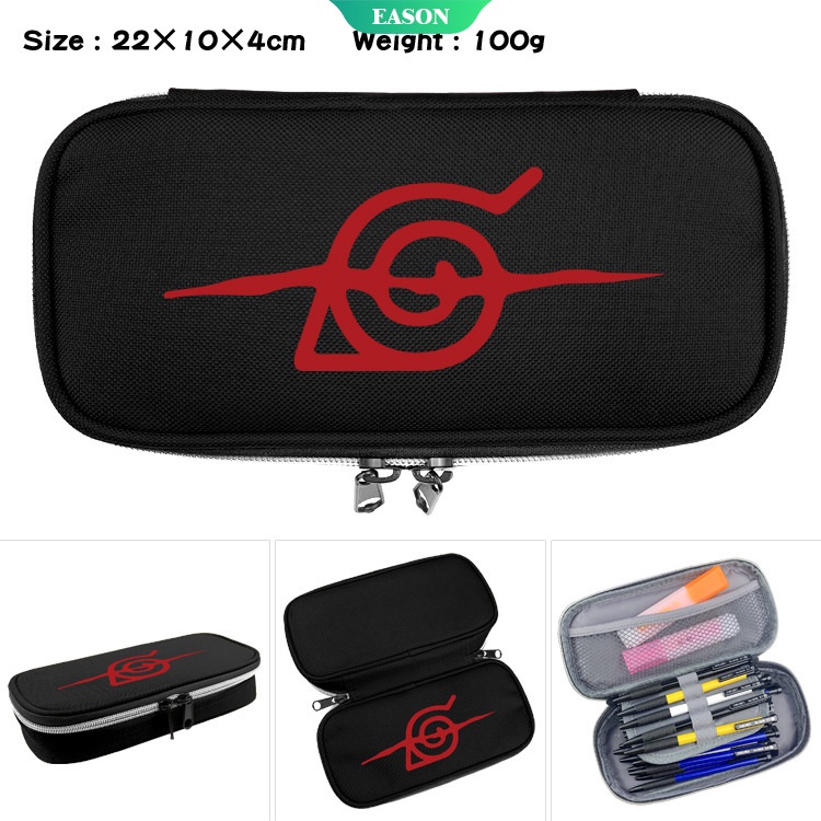 Sanrio Túi Đựng Bút Ba Chiều Bằng Vải Canvas Nắp Lật Ba Chiều Hình Naruto Tổ Chức Uchiha Itachi Có Sức Chứa Lớn