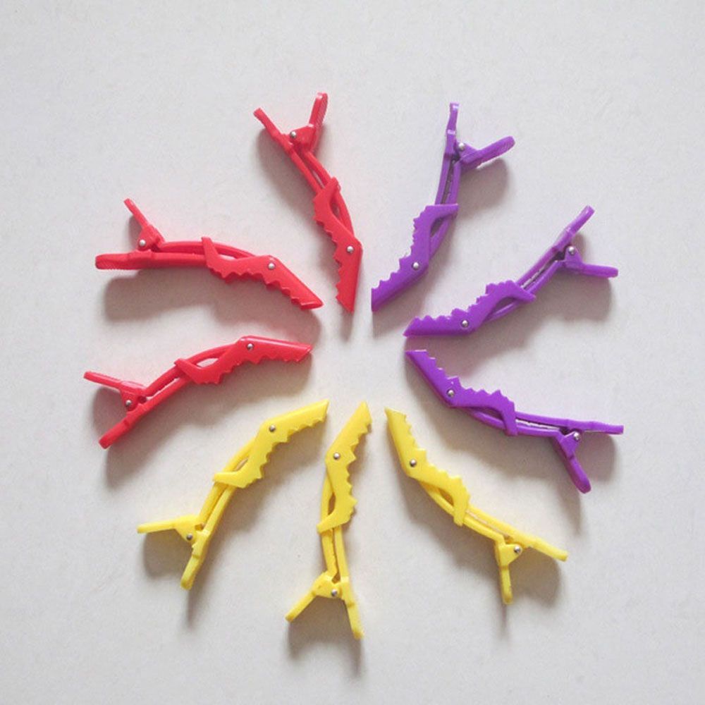 Set 6 kẹp tóc cá sấu nhiều màu sắc dùng trong các tiệm làm tóc