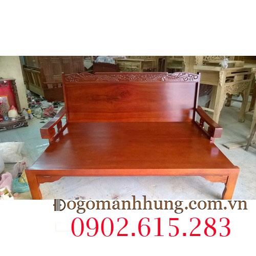 Ghế trường kỷ - đi văng gỗ xoan đào M27