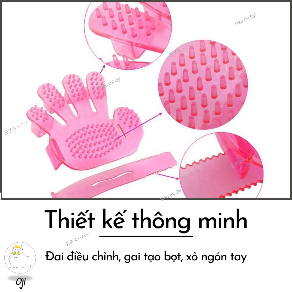 Bàn Chải Tắm Chó Mèo Tạo Bọt Sạch Sâu